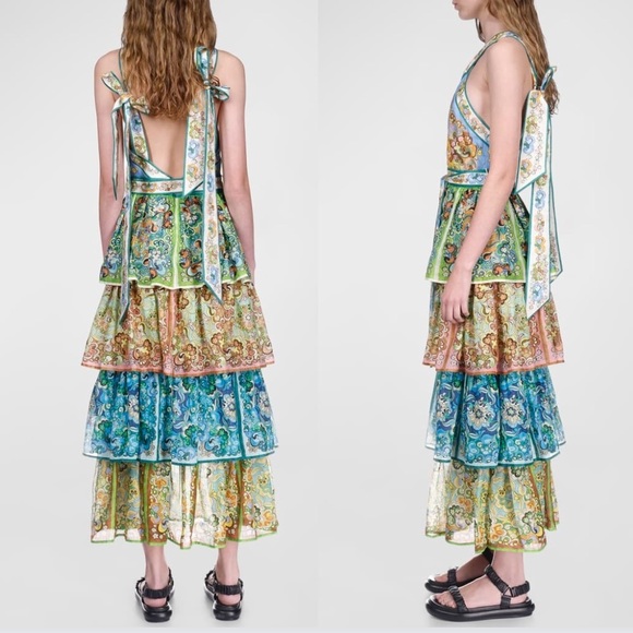 Alemais Dreamer Floral-Print Linen Halterneck Dress - Picture 5 of 17